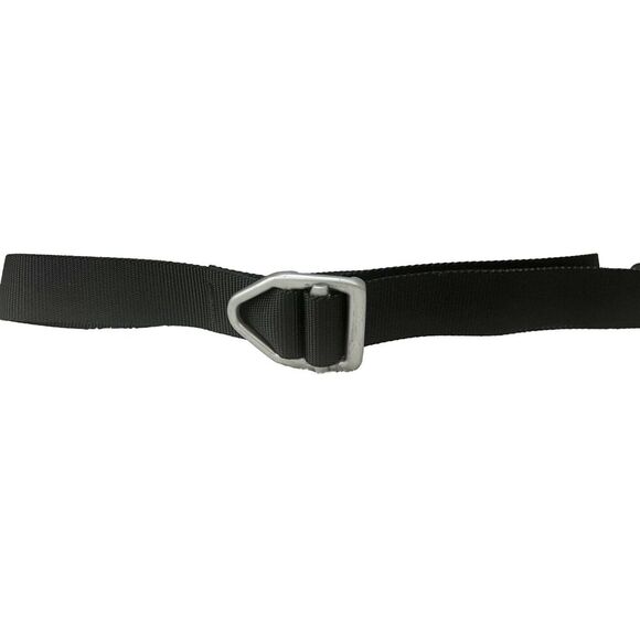 Bison Designs Black Nylon Belt Silver Buckle 43" Total Length Utility Tactical - Picture 1 of 9
